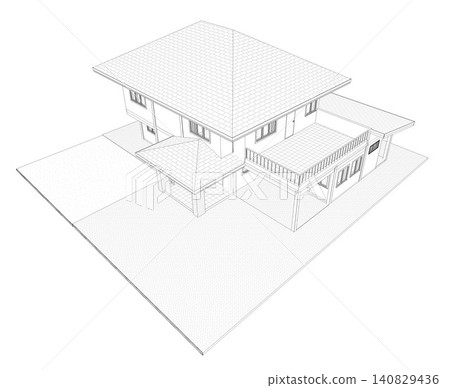 3D illustration of residential project 3D illustration of residential project 140829436