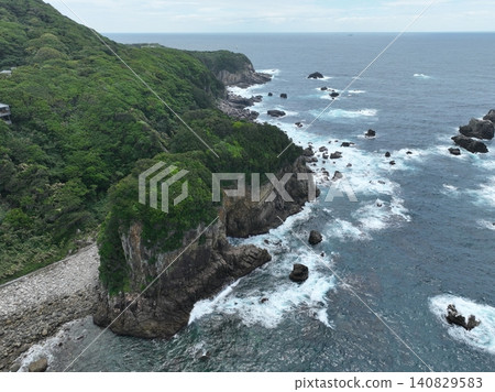 Hakusan Cave and Ashizuri Cape coastal topography in Tosashimizu City, Kochi Prefecture 140829583