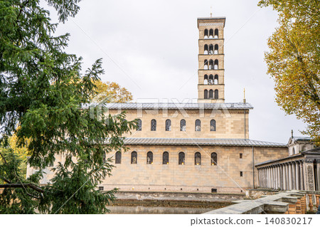 Church of Peace Friedenskirche is a Protestant Lutheran church in the Marley Gardens in Potsdam Germany Church of Peace Friedenskirche is a Protestant Lutheran church in the Marley Gardens in Potsdam Germany 140830217