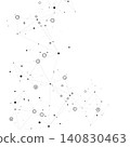 Set abstract vector illustrations depicting interconnected nodes and lines, resembling molecular structures or digital network 140830463