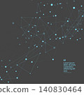 Neural Grid Futuristic Data Connections. Vector background 140830464
