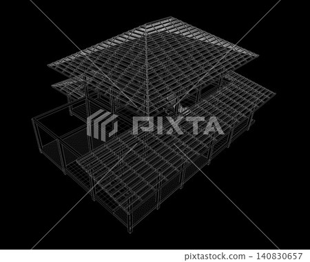3D illustration of building structure 3D illustration of building structure 140830657