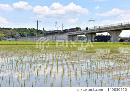 宇都宮輕軌飛山城遺址站附近的鄉村景色 140830850