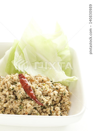Laap, a Thai minced meat salad. Laap, a Thai minced meat salad. 140830989