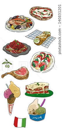 Italian food illustrations Italian food illustrations 140831201