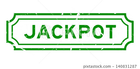Grunge green jackpot word rubber seal stamp on white background Grunge green jackpot word rubber seal stamp on white background 140831287