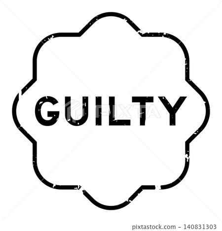 Grunge black guilty word square rubber seal stamp on white background Grunge black guilty word square rubber seal stamp on white background 140831303