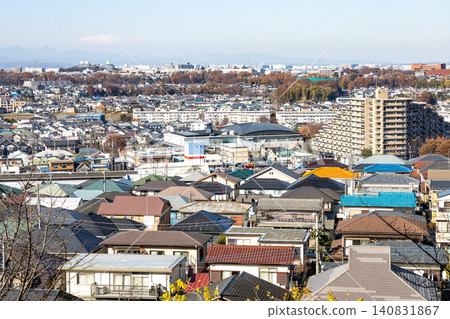 [Hino City, Tokyo] Scenery of a suburban residential area 140831867