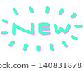 Eye-catching handwritten text. "NEW" vector data. 140831878
