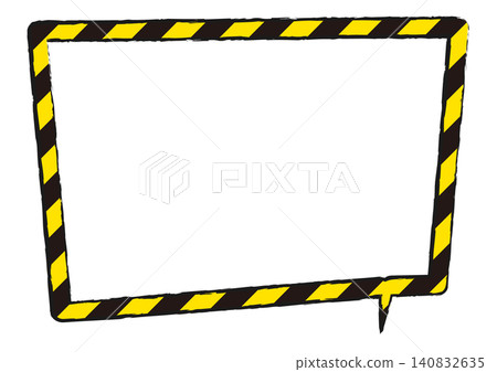 Warning/Caution Image Speech Bubble Illustration Warning/Caution Image Speech Bubble Illustration 140832635