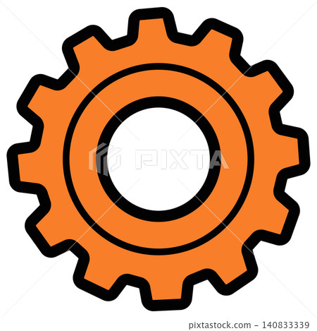Gear Cog Icon Flat Vector Illustration for Engineering and Settings Gear Cog Icon Flat Vector Illustration for Engineering and Settings 140833339