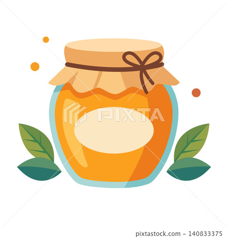 Honey Jar Flat Vector Illustration for Rosh Hashanah Honey Jar Flat Vector Illustration for Rosh Hashanah 140833375