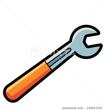 Open End Wrench Hand Tool Flat Vector Icon for Repair Open End Wrench Hand Tool Flat Vector Icon for Repair 140833391