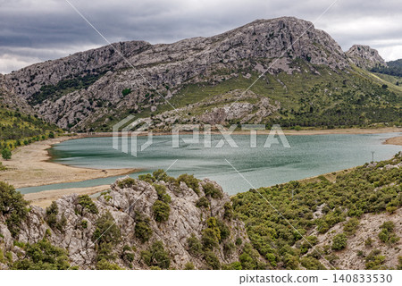 Beautiful mountain lake Panta de Gorg Blau, Mallorca, Spain Beautiful mountain lake Panta de Gorg Blau, Mallorca, Spain 140833530