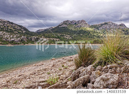 Beautiful mountain lake Panta de Gorg Blau, Mallorca, Spain Beautiful mountain lake Panta de Gorg Blau, Mallorca, Spain 140833539