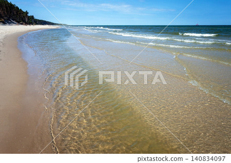 A beach on the Baltic Sea near Kopalino A beach on the Baltic Sea near Kopalino 140834097