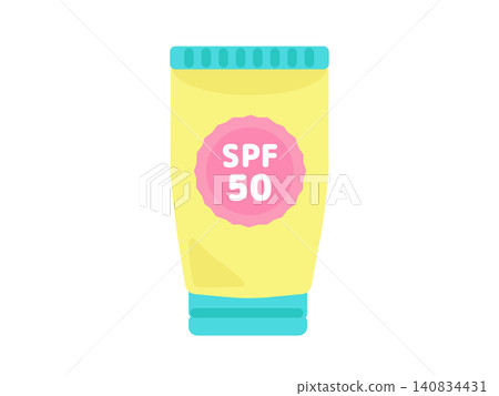 Sunscreen cream (SPF 50) - Illustration Sunscreen cream (SPF 50) - Illustration 140834431