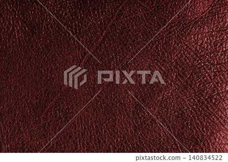 Glossy red genuine leather texture background with natural wrinkles and grain pattern Glossy red genuine leather texture background with natural wrinkles and grain pattern 140834522