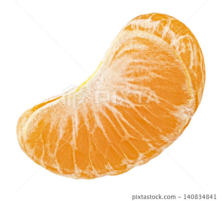 Peeled mandarin piece isolated on white background with clipping path Peeled mandarin piece isolated on white background with clipping path 140834841