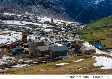 The village of Ushguli, located in the Svaneti region of Georgia The village of Ushguli, located in the Svaneti region of Georgia 140835007