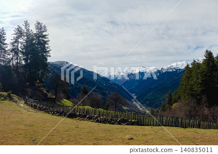 Scenic view of the Caucasus Mountains in the Svaneti region of Georgia. Scenic view of the Caucasus Mountains in the Svaneti region of Georgia. 140835011