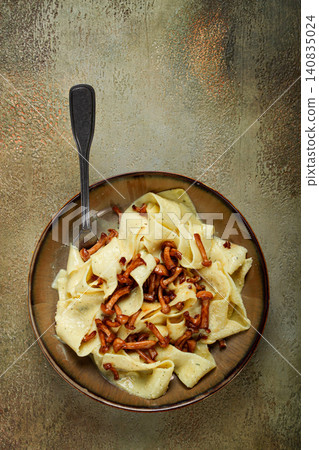 pasta papardelle, in creamy garlic sauce, with mushrooms, traditional Italian cuisine, pasta carbonara, homemade, no people, pasta papardelle, in creamy garlic sauce, with mushrooms, traditional Italian cuisine, pasta carbonara, homemade, no people, 140835024