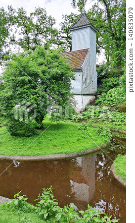 Gamle Bergen Museum, in Sandviken, Norway, an open-air museum with historic wooden houses Gamle Bergen Museum, in Sandviken, Norway, an open-air museum with historic wooden houses 140835079