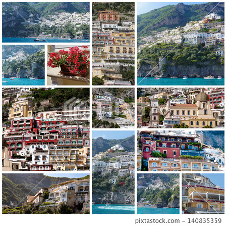 Beautiful Positano, Amalfi Coast in Campania, Italy. Beautiful Positano, Amalfi Coast in Campania, Italy. 140835359