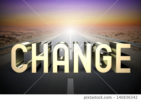 Change concept, road - 3D rendering Change concept, road - 3D rendering 140836342