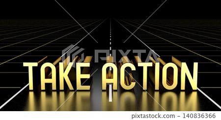 Take action concept, road - 3D rendering Take action concept, road - 3D rendering 140836366