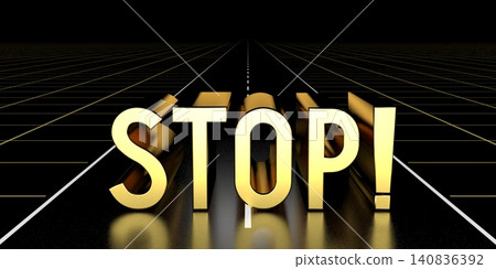 Stop! - concept, road - 3D rendering Stop! - concept, road - 3D rendering 140836392