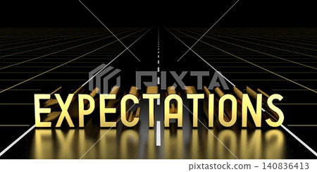 Expectations concept, road - 3D rendering Expectations concept, road - 3D rendering 140836413