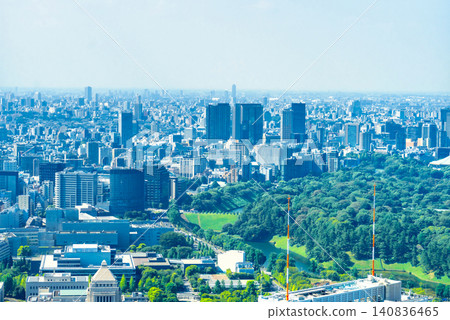 東京城市景觀-永田町方向,眺望麴町。 東京城市景觀-永田町方向,眺望麴町。 140836465