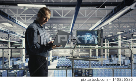 Data infrastructure center technical specialist fine-tunes system configuration to strengthen AI server hardware processing speed and efficiency. 140836586