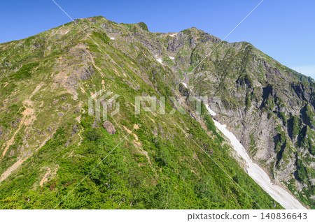 夏季從谷川岳西黑尾嶺「駱駝背」眺望的壯麗景色 夏季從谷川岳西黑尾嶺「駱駝背」眺望的壯麗景色 140836643