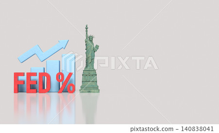Federal Reserve Interest Rate And American Economic Growth Concept 3d render. 140838041