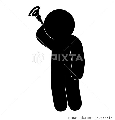 Pictogram of a person in trouble Pictogram of a person in trouble 140838317