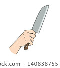 Right hand holding a knife 140838755