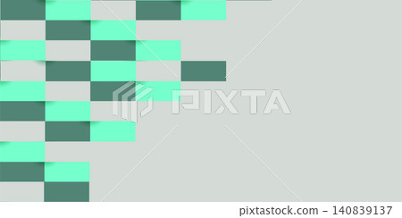 Geometric pattern of teal and gray rectangular blocks Geometric pattern of teal and gray rectangular blocks 140839137
