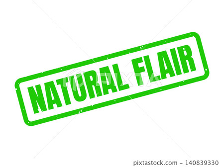 Natural Flair green textured rubber stamp for authentic branding and organic product labeling Natural Flair green textured rubber stamp for authentic branding and organic product labeling 140839330