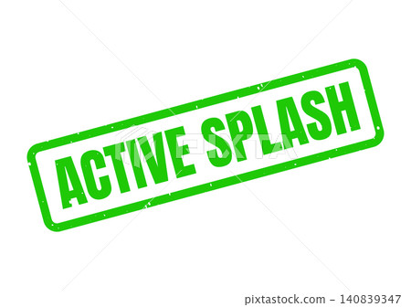 Vibrant green textured rubber stamp with the bold uppercase words Active Splash Vibrant green textured rubber stamp with the bold uppercase words Active Splash 140839347
