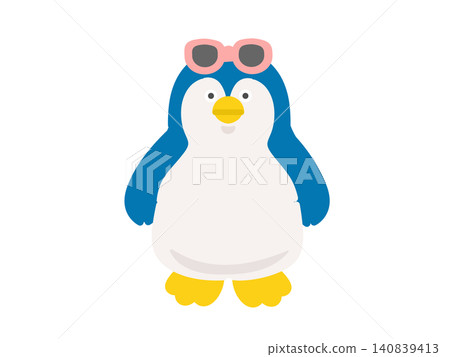 An illustration of a penguin wearing sunglasses. An illustration of a penguin wearing sunglasses. 140839413