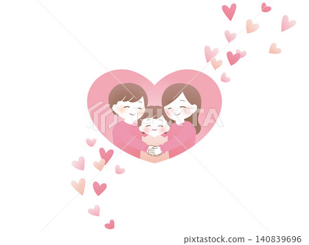 A loving family (heart frame) A loving family (heart frame) 140839696