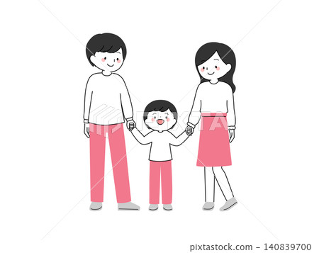 父母和孩子手牽手 父母和孩子手牽手 140839700