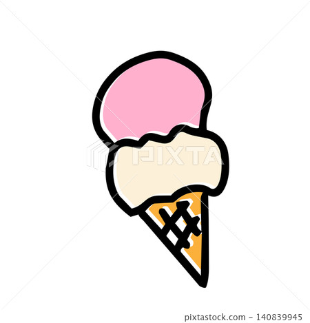 Hand-drawn illustration of ice cream 03 140839945