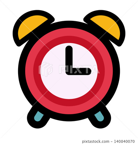 Simple and cute alarm clock icon Simple and cute alarm clock icon 140840070