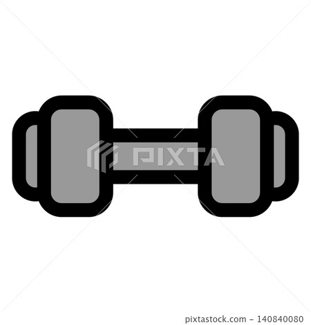 Simple and cute dumbbell icon Simple and cute dumbbell icon 140840080