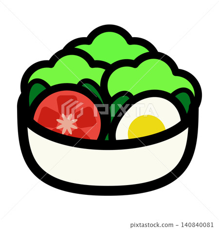 Simple and cute salad icon Simple and cute salad icon 140840081