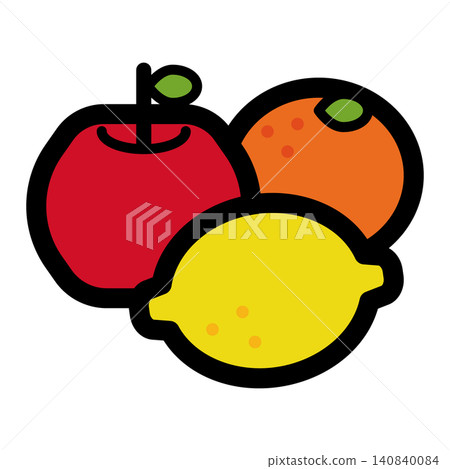 Simple and cute fruit icons Simple and cute fruit icons 140840084