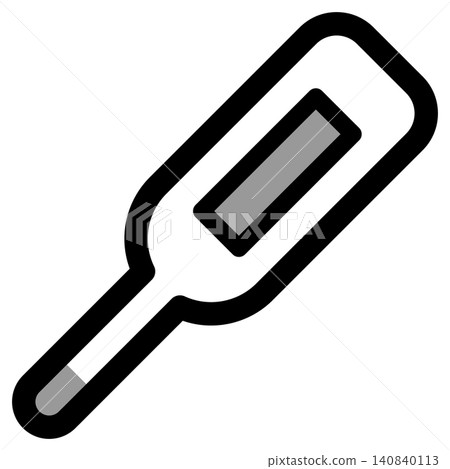 A simple and cute thermometer icon (monochrome) A simple and cute thermometer icon (monochrome) 140840113